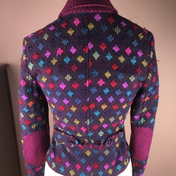Etro Colorful Textured Wool Blend Blazer - Small - Picture 10 of 16